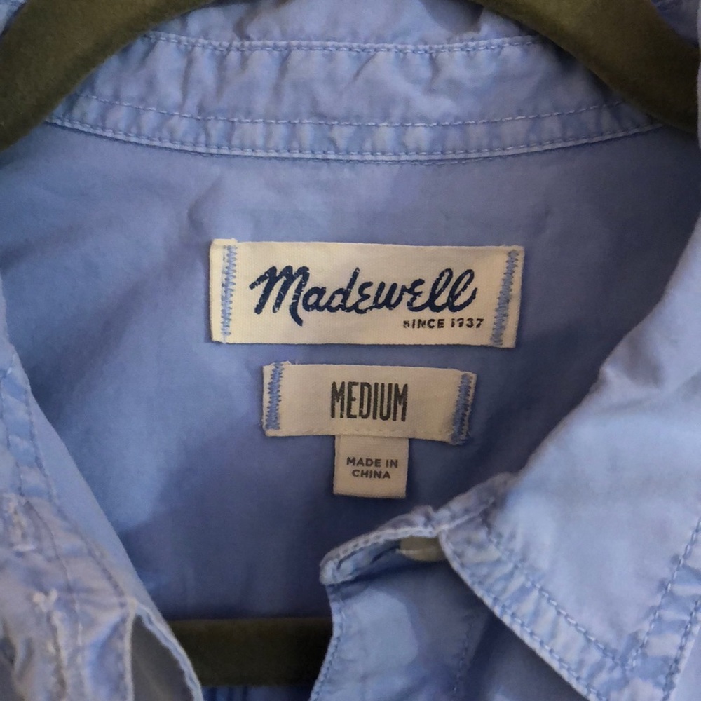 Madewell Light Blue Button Down Collared Shirt - image 3